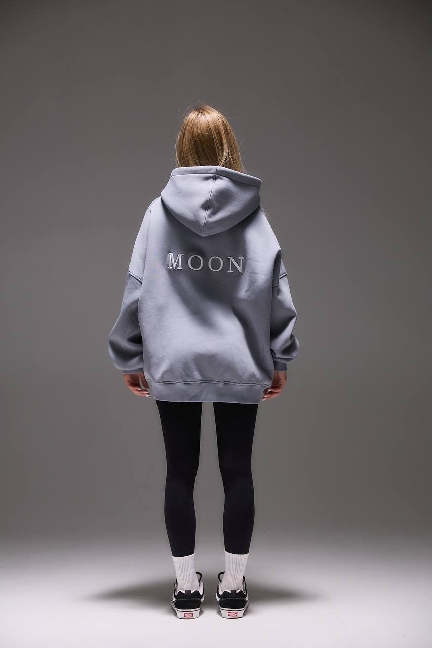 Oversized Hoodie with 3D Embroidery "MOON"