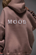 Oversized Hoodie with 3D Embroidery "MOOD"