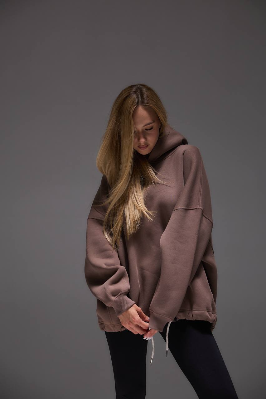 Oversized Hoodie with 3D Embroidery "MOOD"