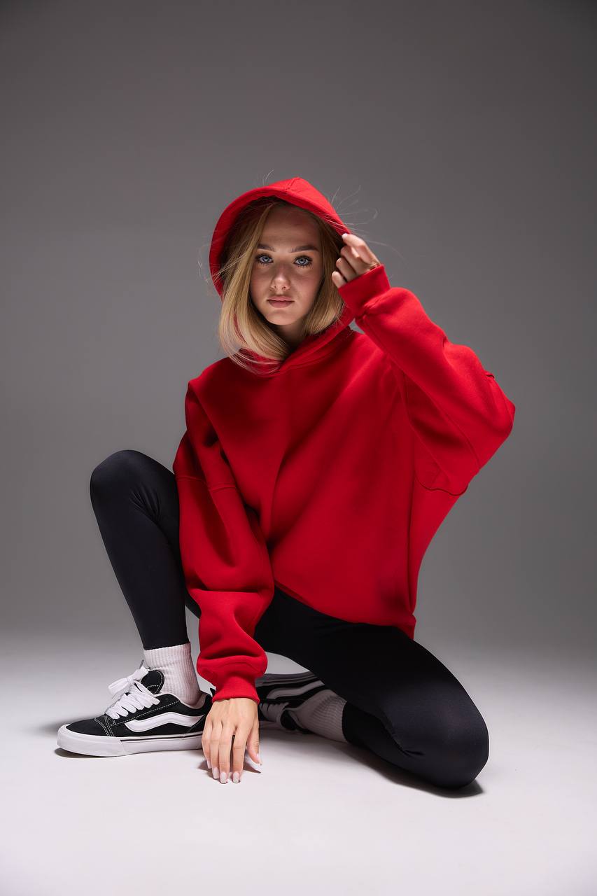 Oversized Hoodie with 3D Embroidery "LIBERTY"