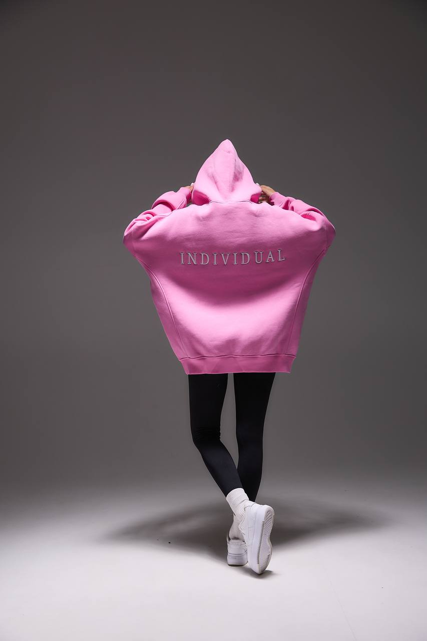 Oversized Hoodie with 3D Embroidery "FREEDOM"