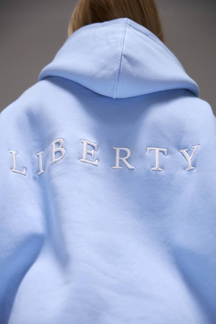 Oversized Hoodie with 3D Embroidery "LIBERTY"