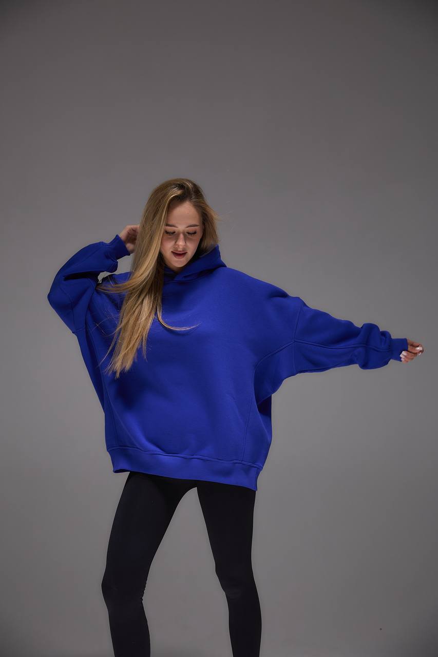 Oversized Hoodie with 3D Embroidery "MOOD"