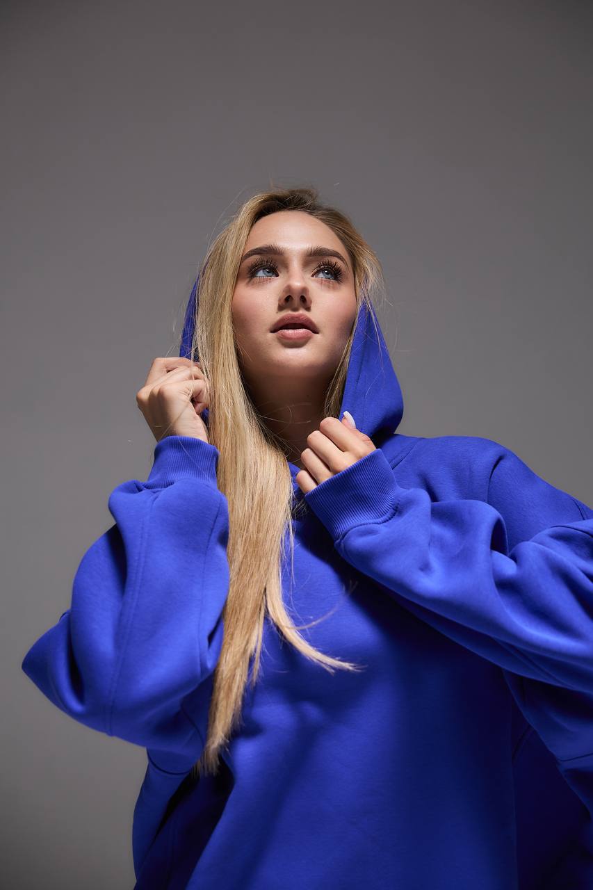 Oversized Hoodie with 3D Embroidery "MOOD"