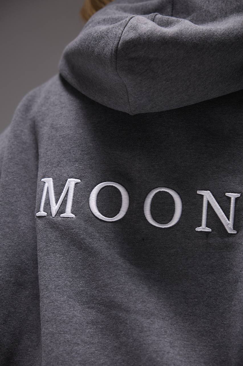 Oversized Hoodie with 3D Embroidery "MOON"