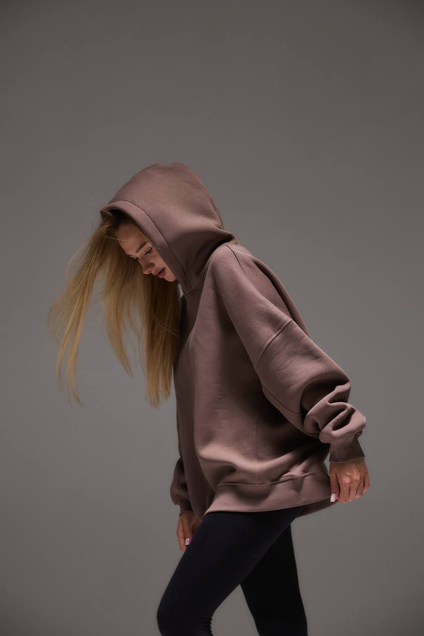 Oversized Hoodie with 3D Embroidery "MOOD"