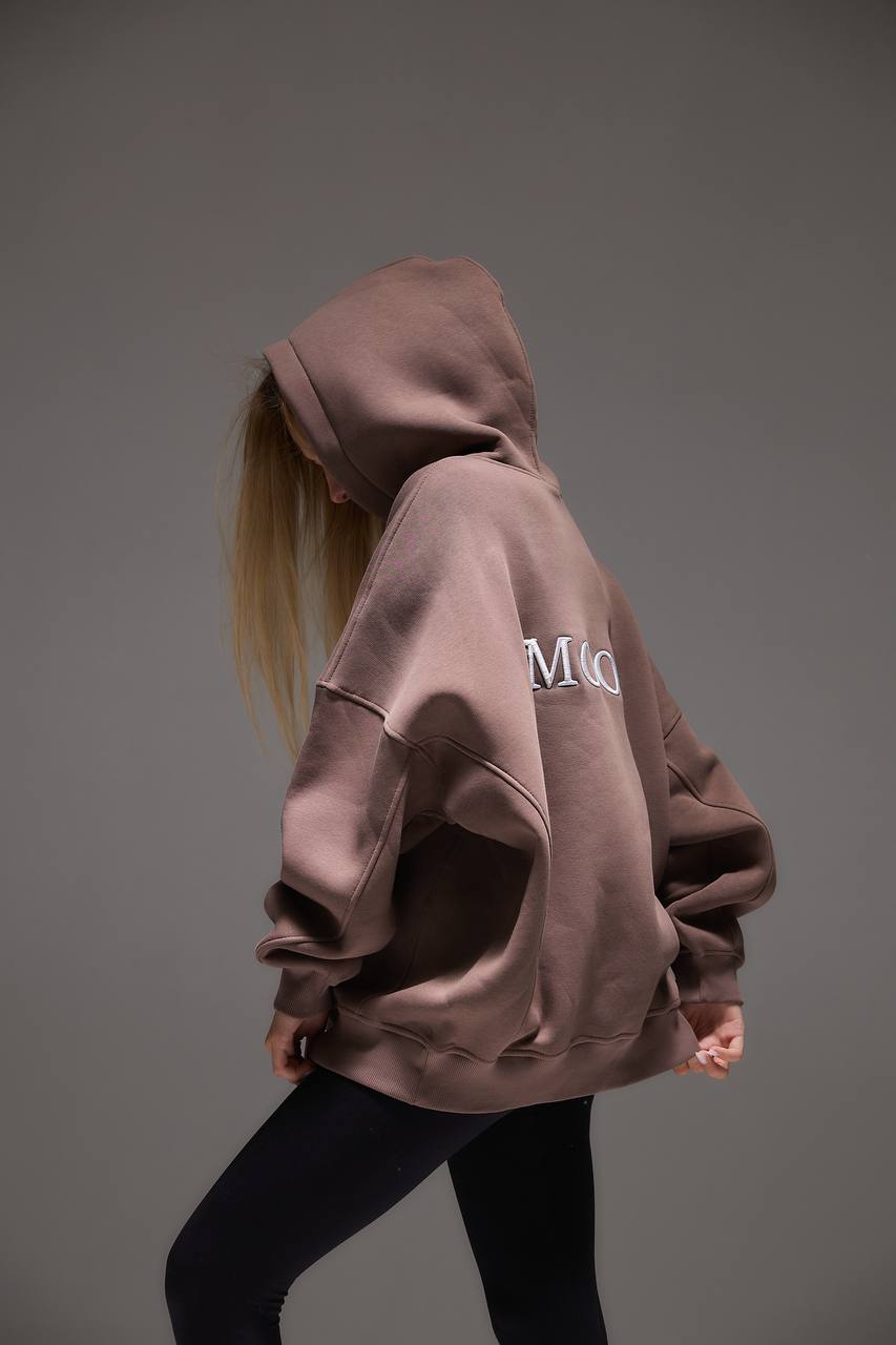 Oversized Hoodie with 3D Embroidery "MOOD"