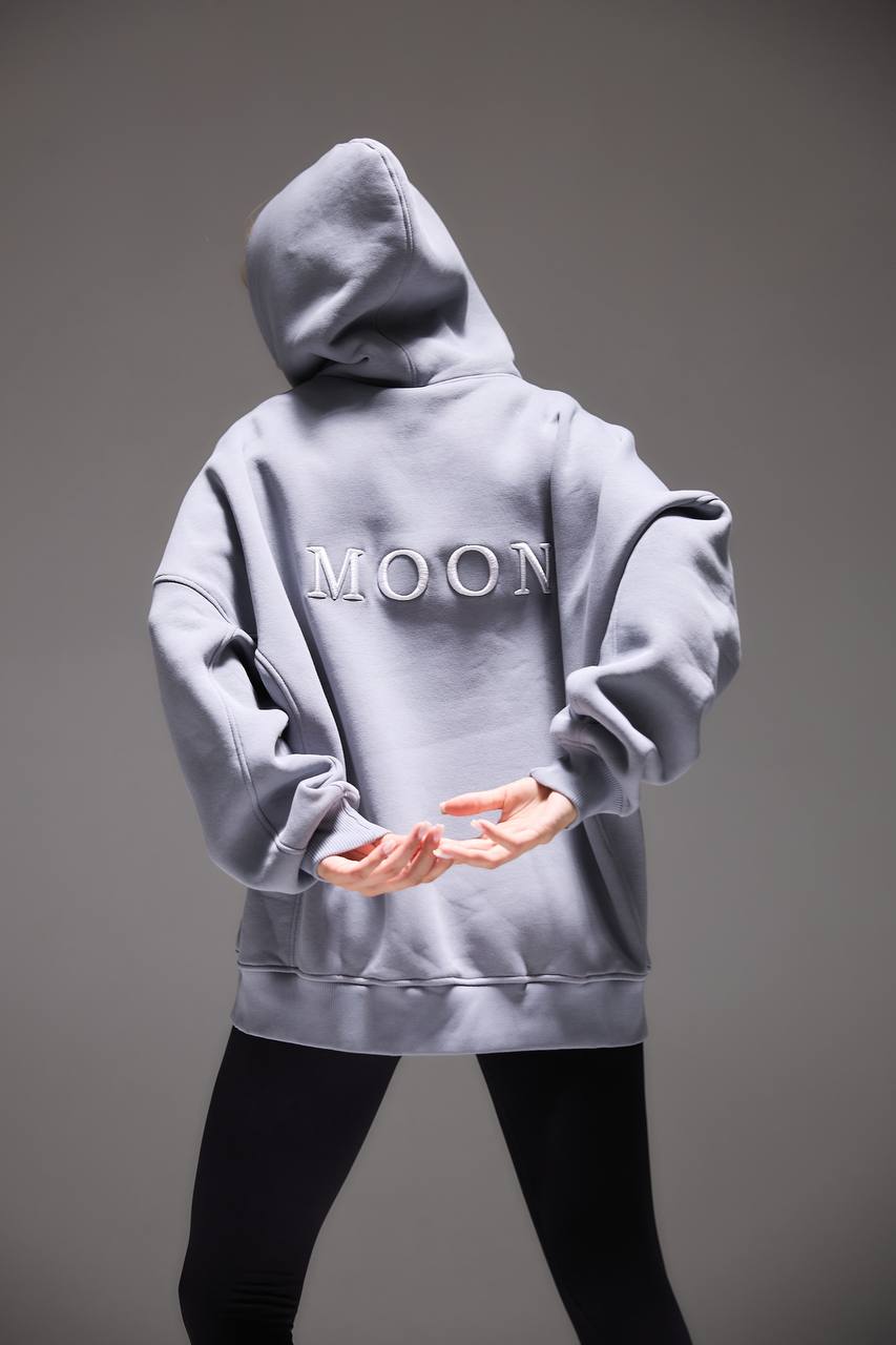 Oversized Hoodie with 3D Embroidery "MOON"