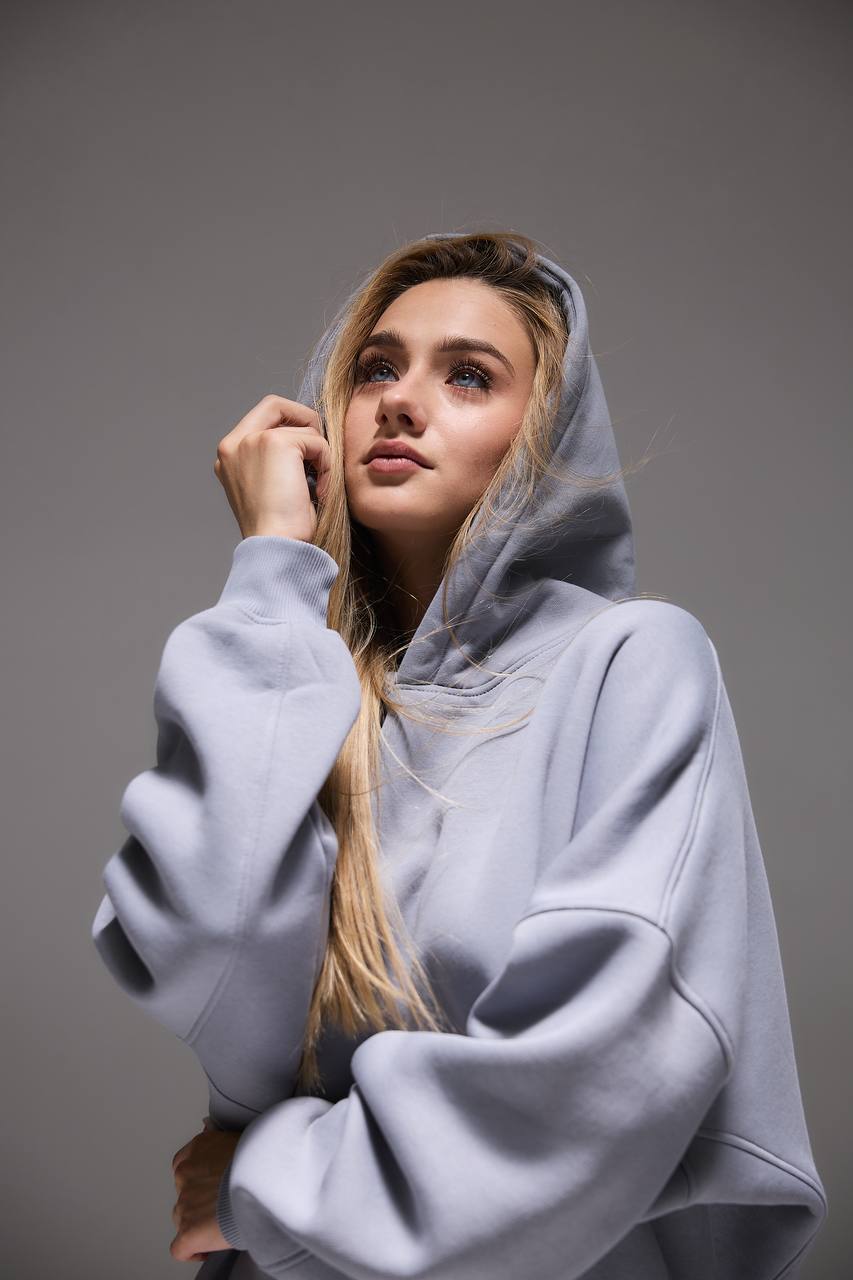 Oversized Hoodie with 3D Embroidery "MOON"